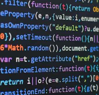 code on a screen